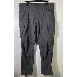 Mens Eddie Bauer Convertible Nylon Hiking Pants Shorts‎ Green 36 x 30